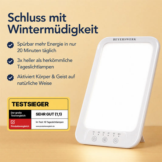 NordiLight Tageslichtlampe von Beyerswerk – Schluss mit Wintermüdigkeit