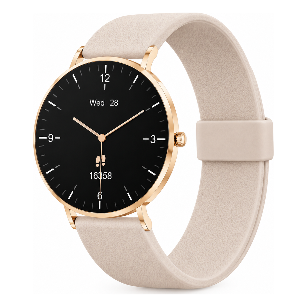LunaPro Armband Silikon Creme an LunaPro Gold