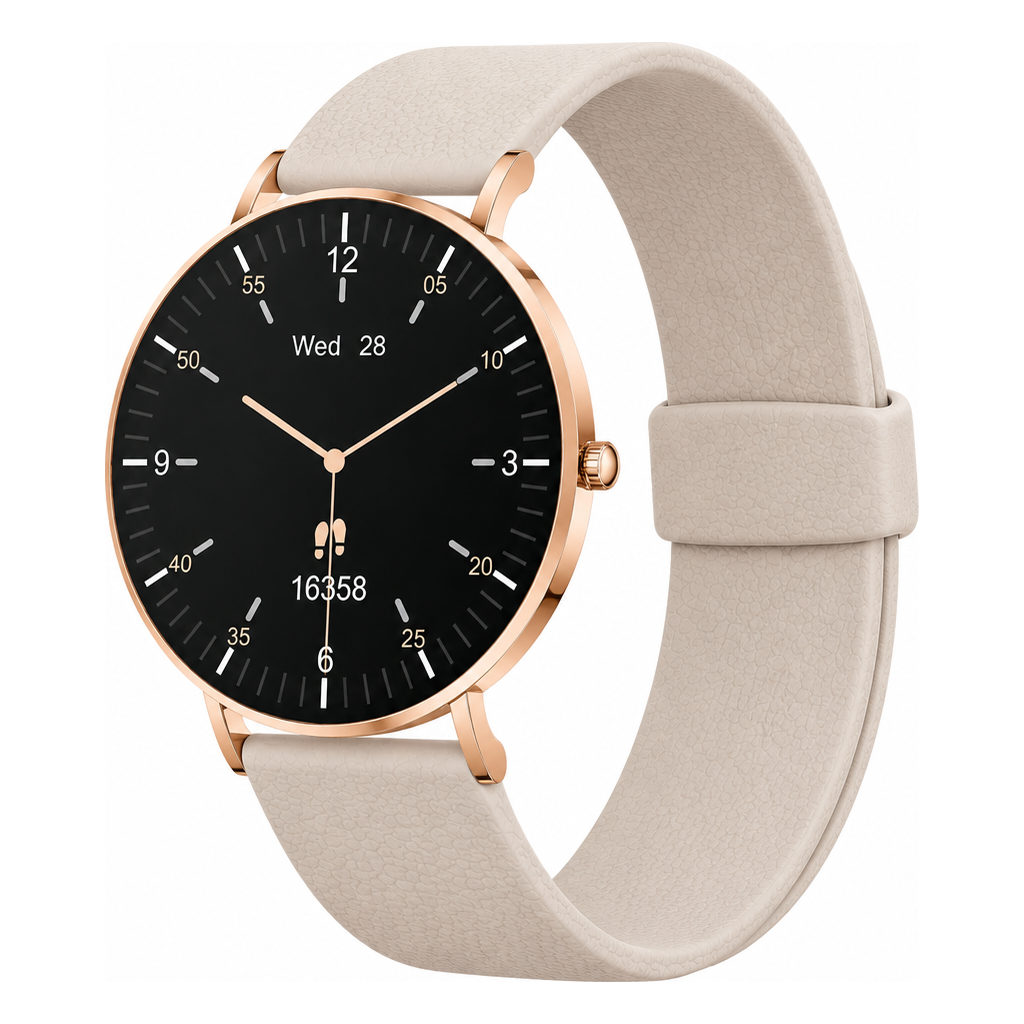 LunaPro Armband Silikon Creme an LunaPro Roségold
