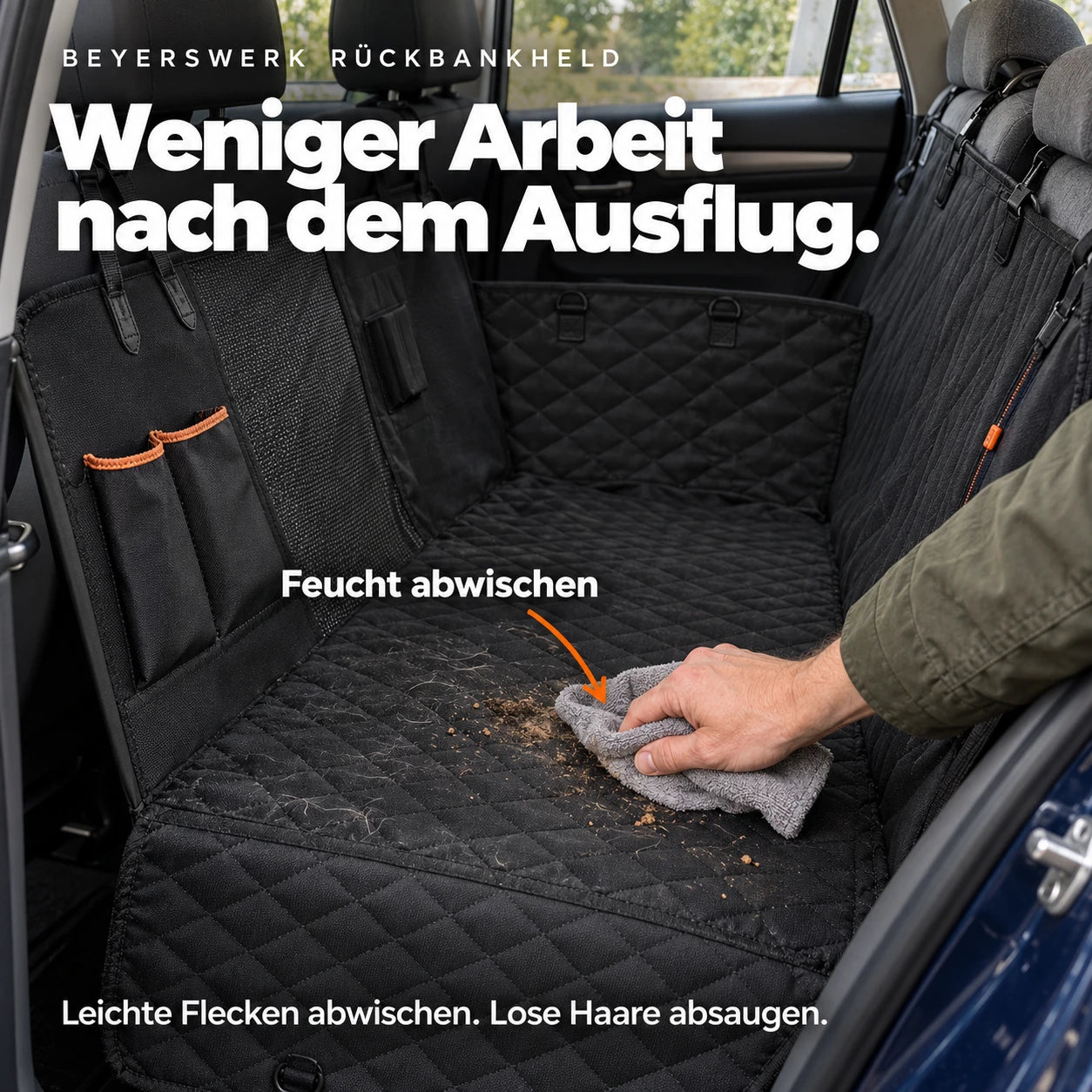 Funktionsbild: leichte Flecken mit einem feuchten Tuch von der Matte abwischen